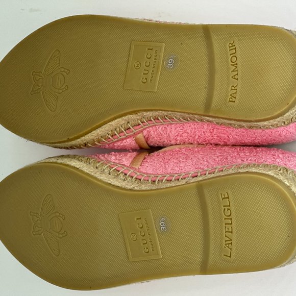 Gucci GG Logo Monogram Terry Espadrilles Flats Shoes - Picture 15 of 16